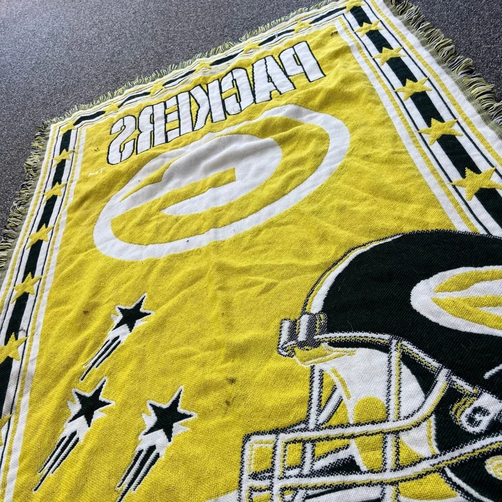 The Northwest Green Bay Packers Throw Blanket Unisex OS Green Yellow NFL Vintage